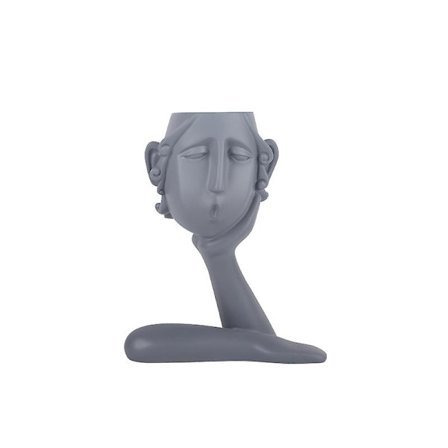 Hartsfamilj Resin Staty, Skulptur Heminredning Modern Gåva, Sukkulenter Kruka