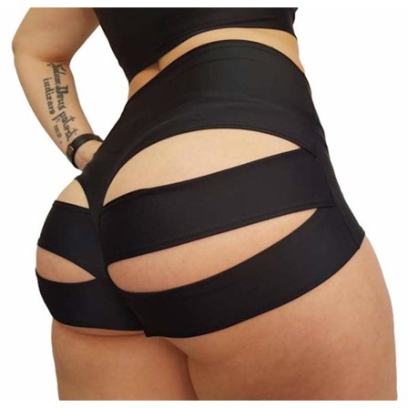 Kvinnors utskurna yogashorts Scrunch Booty Hot Pants Gymträning med hög midja Gymträning Aktivt lyftande rumpa Sportleggings