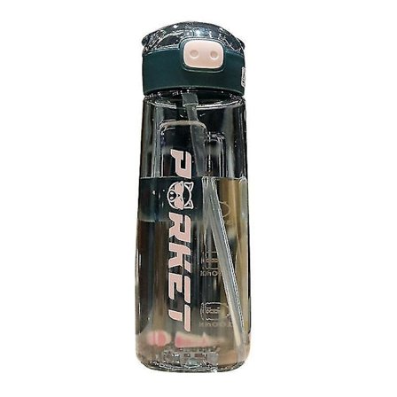 Water Bottle Plastic Water Sports With Straw With Rope Handle Scale Transparent Lady Adult Student Water Bottle Cup