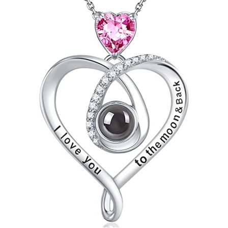 Halsband med 100 språk I Love You till mors dag i 925 silver