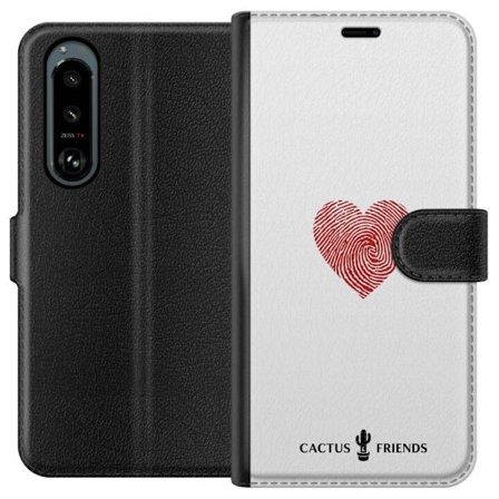Kompatibel Tegnebogsetui til Sony Sony Xperia 5 III Cactus and Friends - Fingerprint Love