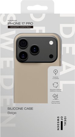 IDEAL OF SWEDEN Silicone Case MagSafe iPhone 17 Pro Beige, Tøj & Bolig, Elektronik, Telefon & Mobiltilbehør