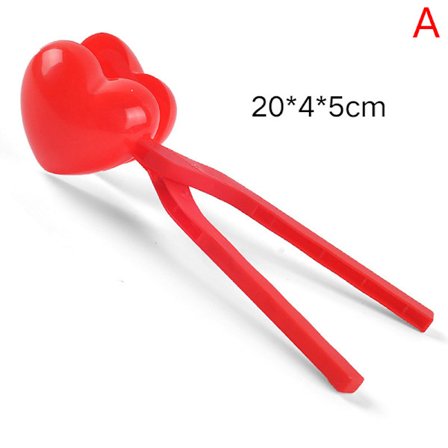 Hjerteformet Snowball Maker Clip Vinter Sand Kugleform Plast