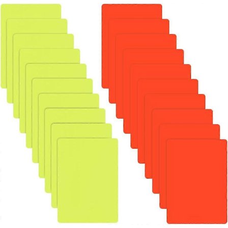 20 st Domare Röda och Gula Kort 8x11 cm Mål Röda och Gula Kortset Fotbollsdomarkort Sport Fotbollsdomarkort