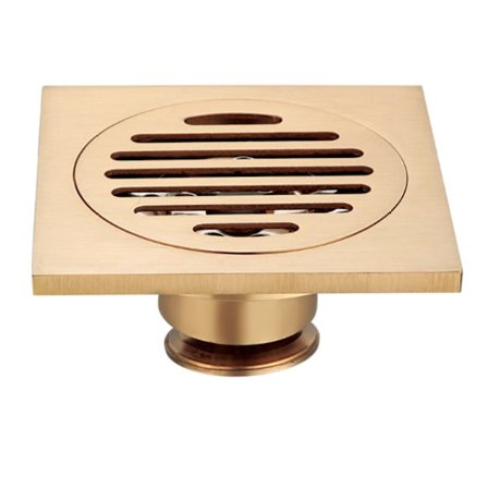 Annet tilbehør til vask, firkantet dusjavløp i messing, firkantet rustfritt stål