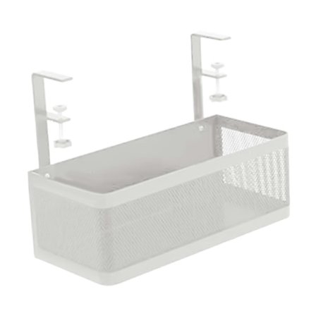 Under Skrivbordsorganisatör Klämma på Korg Under Bord Hylla Kabelränna Hängande Behållare Hållare för Byrå Skåp Kontor Hem Bänk