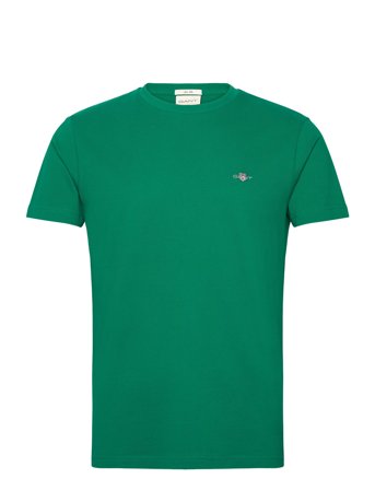 Slim Pique Ss T-Shirt Green GANT