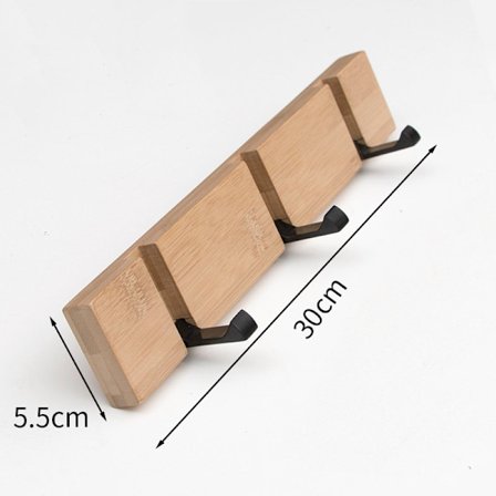 Fällbar klädhängare, massiv trä dörrhängare, klädhängare, handduk