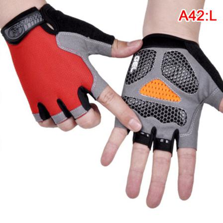 Cykling Anti-slip Anti-svett Herr Dam Half Finger Handskar Breat