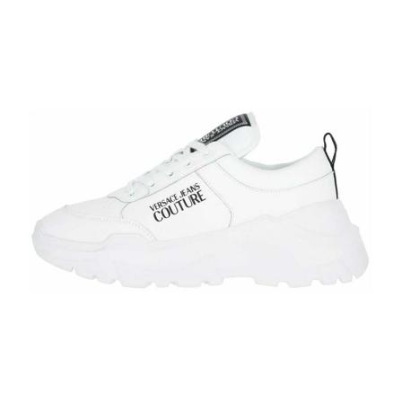Versace Jeans Couture Sneakers con lacci dettagli a contrasto e logo uomo Versace Jeans Couture 73Ya3Sc1-Zp139 Bianco Hvid, Herre, Størrelse: 40 EU