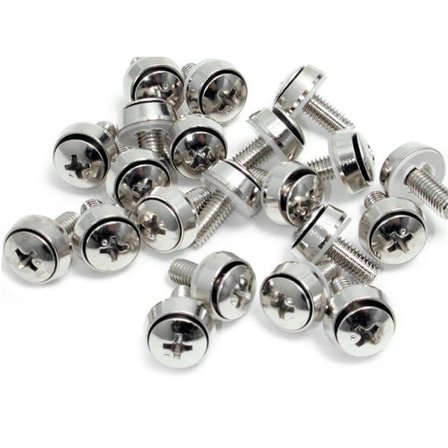 StarTech M6 x 12mm - Screws - 100 Pack - M6 Mounting Screws for Server Rack & Cabinet (CABSCREWSM62) - skruesett