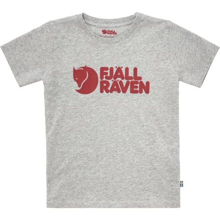 Fjällräven Kids Fjällräven Logo T-Skjorte 128 - unisex - Grey-Melange - Tops