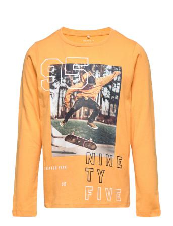 Nkmlues Ls Top Camp Langærmet T-shirt Orange Name It