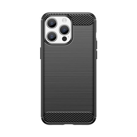 Joustava hiilikuvioinen kotelo iPhone 15 Pro Max Carbon Case - musta