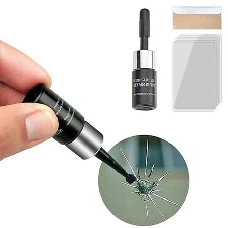 Reparationssats för vindruta - Reparera stenskott och sprickor på bilrutan