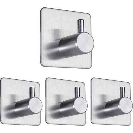 Håndklekrok i rustfritt stål, selvklebende veggkrok