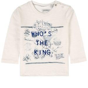 Kids - IKKS White Long Sleeved Branded Graphic T-shirt 12 Months - Tops - 12 months - White