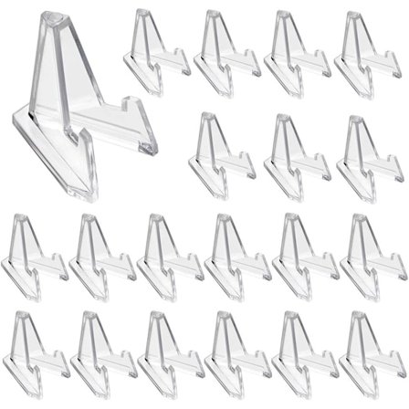 Klart och hållbart material akrylställ för visning av samlarobjekt, kompakt storlek myntställ för mynt, medaljer och mer, 20-pack, Premium
