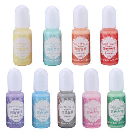 9 Färger 10g Epoxi UV Resin Färg Pigment DIY Hantverk