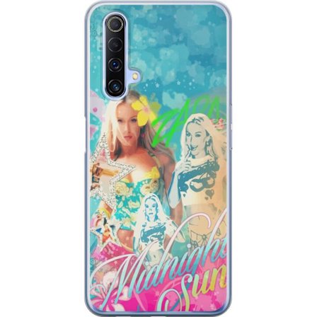 Kompatibel Mobilcover til Realme X50 5G Eventyrverden med Steve, Creeper og dyr i farverig blokgrafik