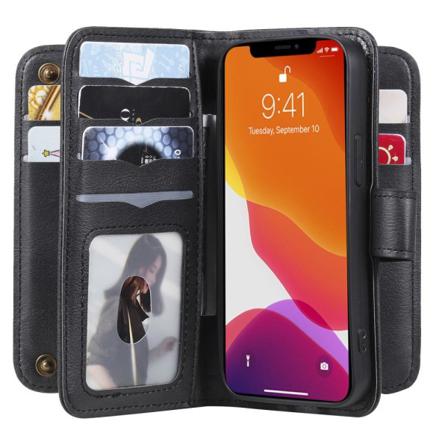 SKALO iPhone 13 Mini 10-FACK Plånboksfodral - Svart Svart