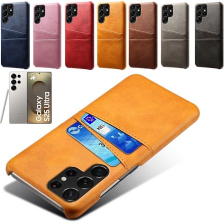 Samsung Galaxy S25 Ultra cover 2 kort rum lysebrun -