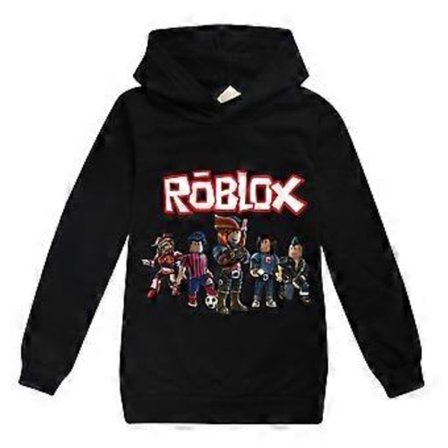 ROBLOX Speltryckta Hoodies 7-14 År Barn Pojkar Flickor Långärmad Hoodie Huvad Tröja Toppar (7-8 År Svart)