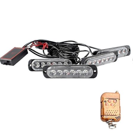 Langaton LED-strobovalo Stroboskoopit 24 LED Strobovalo Auto 12V Perävaunun valot Kuorma-auton strobovalo