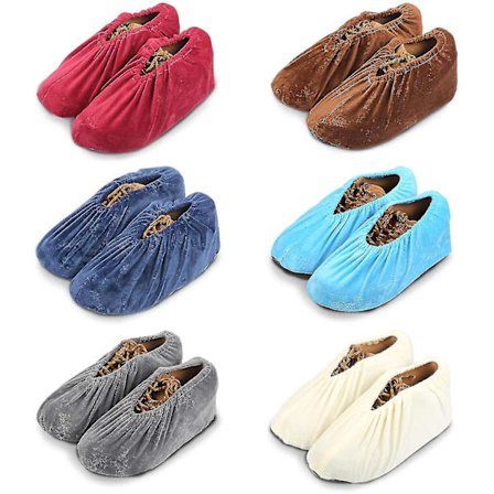 Tvättade Överdragsskor Halkfria 6 Par Återanvändbara Halkskydd för Skor