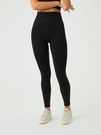 Björn Borg Studio Seamless Rib Tights Black S Black S, Tøj & Bolig, Træningsbukser, Tights