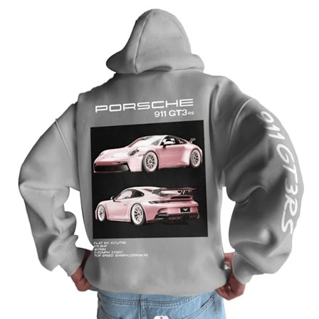 Porsche 911 hoodie med print til mænd - Herre- og damemode Color8 XL