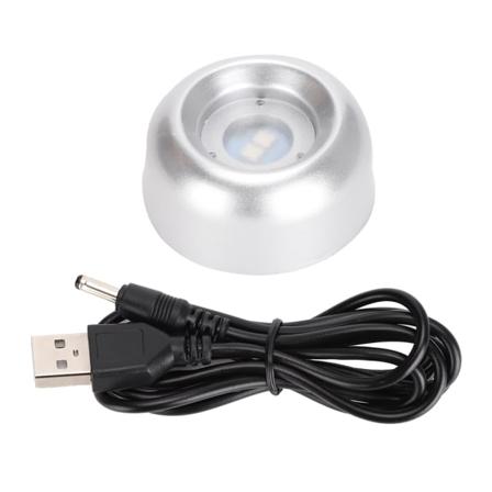 LED-lysbase Silver Elf Fargerik Lampe Lysende Holder Krystallkule Display Stand