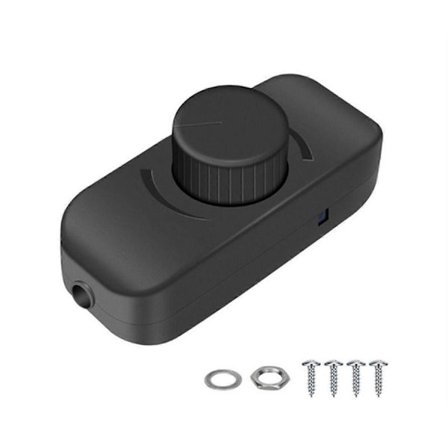 Inline lysdæmperkontakt til 12V 24V LED-lys Frekvensjusterbar Tryk på/sluk Roterende kontrol til Brig