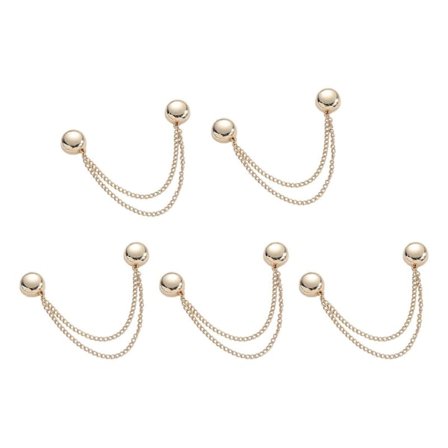 5 stk. Magnetiske Clips til Bukser, Magnetiske Spænder med Kæde, Multifunktionelle Tøjlukninger, Magnetiske Pins til Sjal, Cardigan, Manchet, Kant