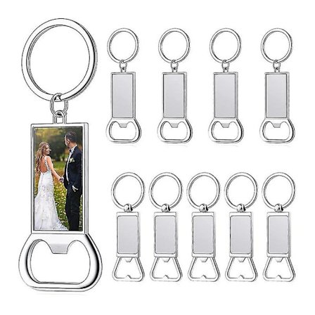 10 stk Sublimerings-Nøgleringe - Sublimerings-Nøgleringshus eller Metal Sublimeringsåbner til Varme