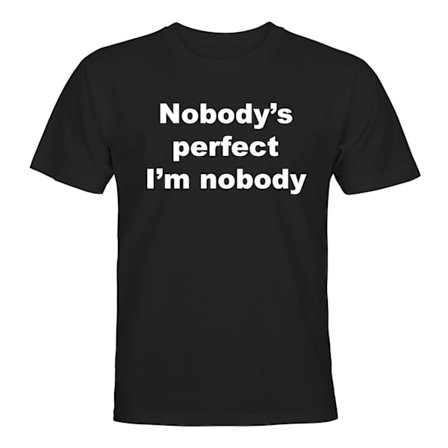 Nobodys Perfect Im Nobody - T-SHIRT - HERR