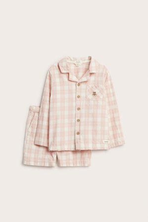 Newbie | Rutig pyjamas | Rosa