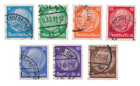 Tyske Rige 1932 - MICHEL 467-73 - Stemplet