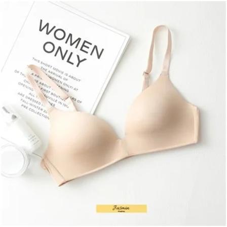 Is Silke BH for Kvinner Komfort Trådløs Samle Sexy Undertøy for Kvinner Push Up Enkel Undertøy Sømløs BH BH Bralette Beige 32AB