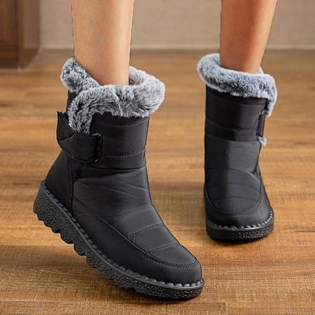 Støvler Kvinder Sne Pels Sko Til Kvinder Platform Kvinders Støvler Plys Hold Varme Damer Sko Flade Nye Botas Mujer Vinter Støvler Black 37