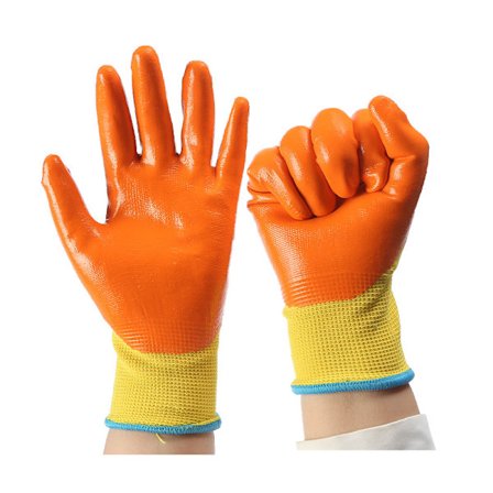 1 par havehandsker (til børn), gummibelagte havehandsker, beskyttende arbejdshandsker til udendørs brug, medium passer til de fleste børn