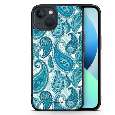 Bjornberry Skal iPhone 13 Mini - Blå Paisley