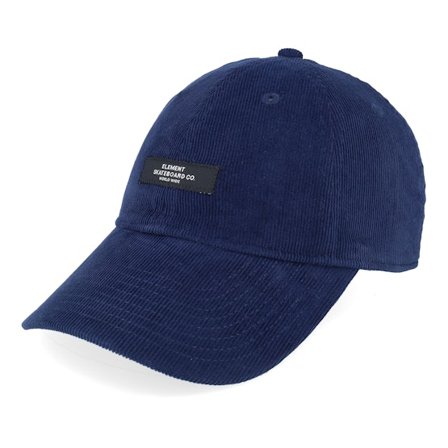 Element - Blå unconstructed Keps - Fluky Corduroy Cap Naval Academy Dad Cap @ Hatstore