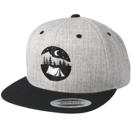 Wild Spirit - Grå snapback Keps - Tent Logo Grey/Black Snapback @ Hatstore