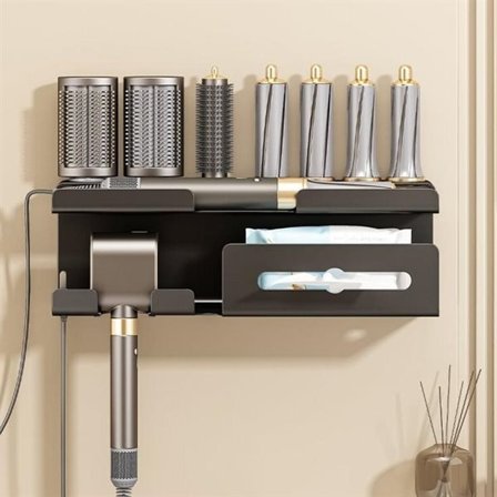 Väggfäste för tillbehör till Dyson Hårfön HS01/05 - Svart