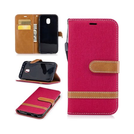 Samsung Galaxy J3 (2017) Trendy læder etui - Red