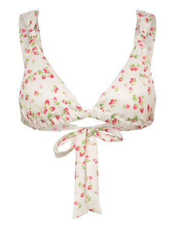 Gina Tricot Wide Strap Bikini Top - Multi/patterned - M