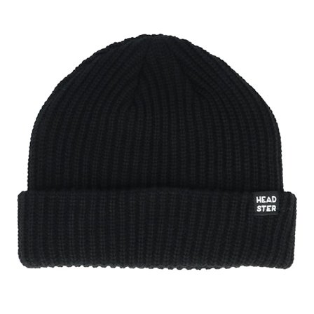 Headster - Musta cuff Beanie - Kids Minimal Beanie Black Cuff @ Hatstore