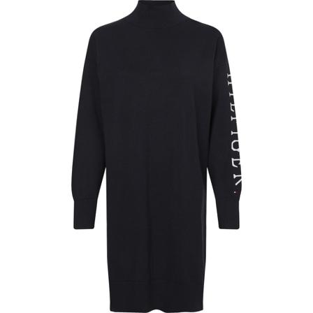 Tommy Hilfiger Women& Navy Cotton Graphic M-Nk Kjole Tommy Hilfiger Blå, Dame