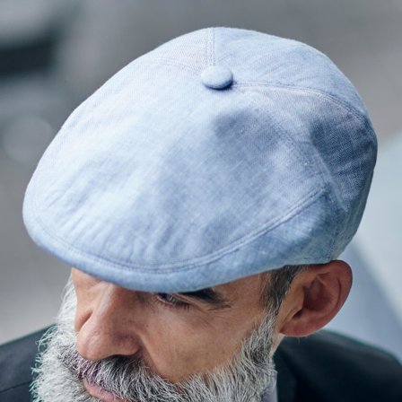 Boina azul claro Moda Marcello para hombres - Boinas para hombre